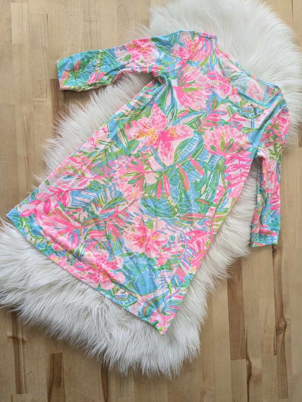 {Lilly Pulitzer} Little Girl Shift Dress In Lilly Of The Jungle Print, Girls 6-7